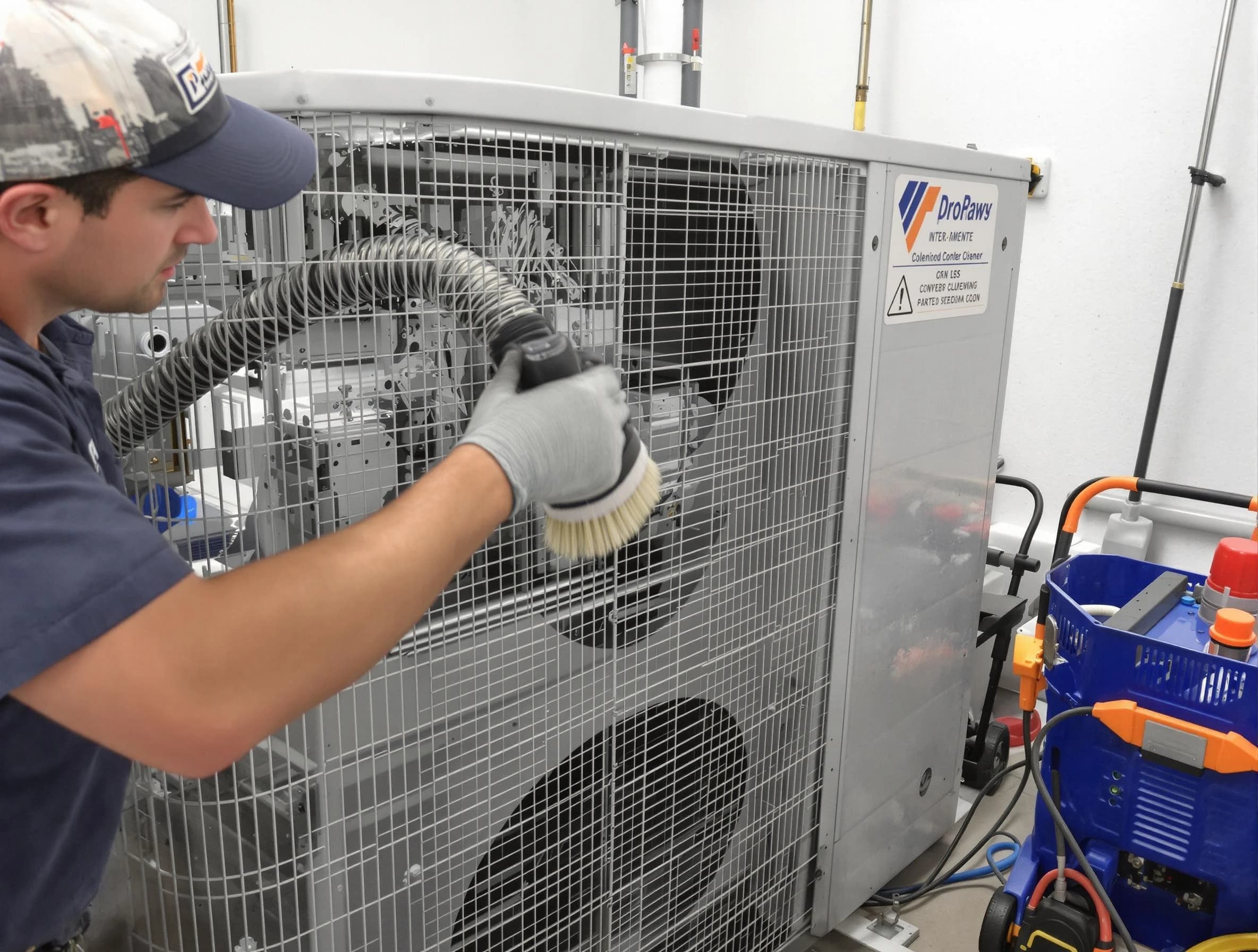 Pleasant Grove Air Duct Cleaning specialist performing precision AC coil cleaning for improved system performance in Pleasant Grove