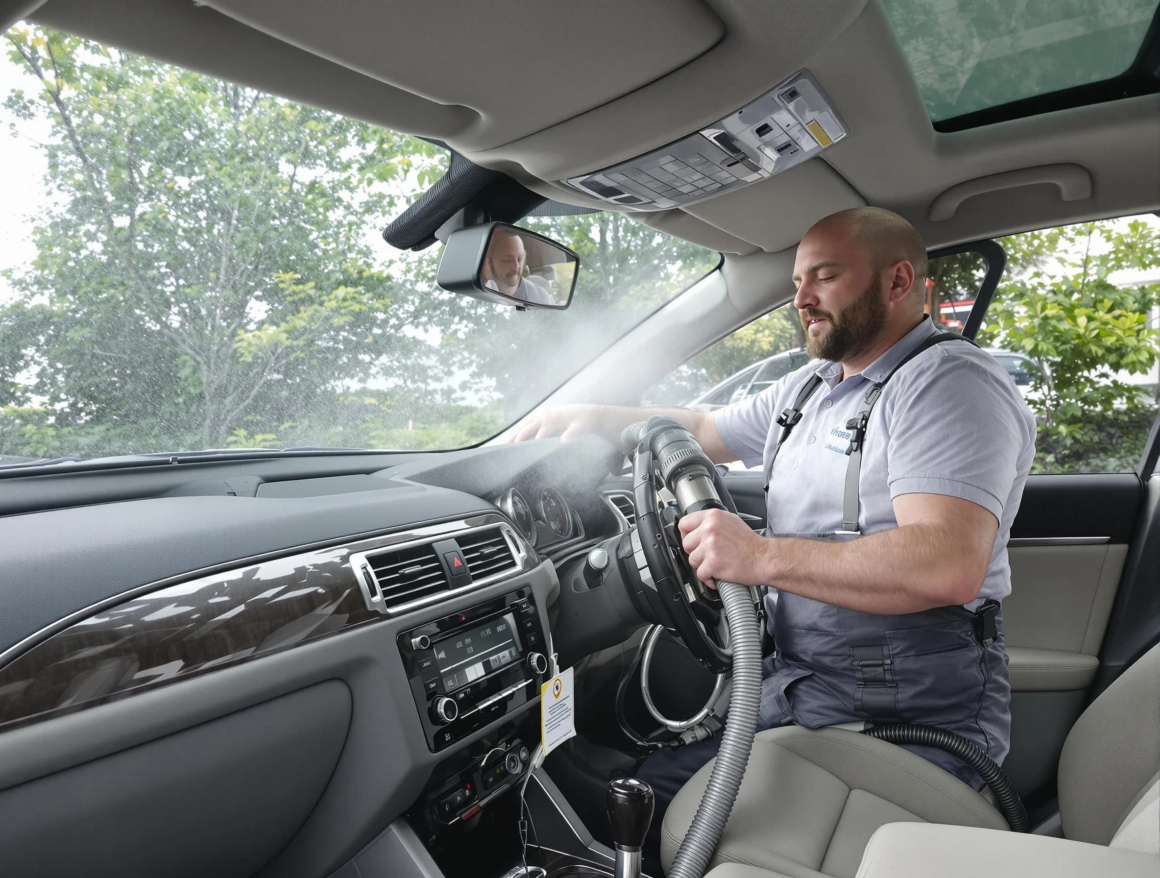 Pleasant Grove Air Duct Cleaning specialist performing professional car duct cleaning in Pleasant Grove