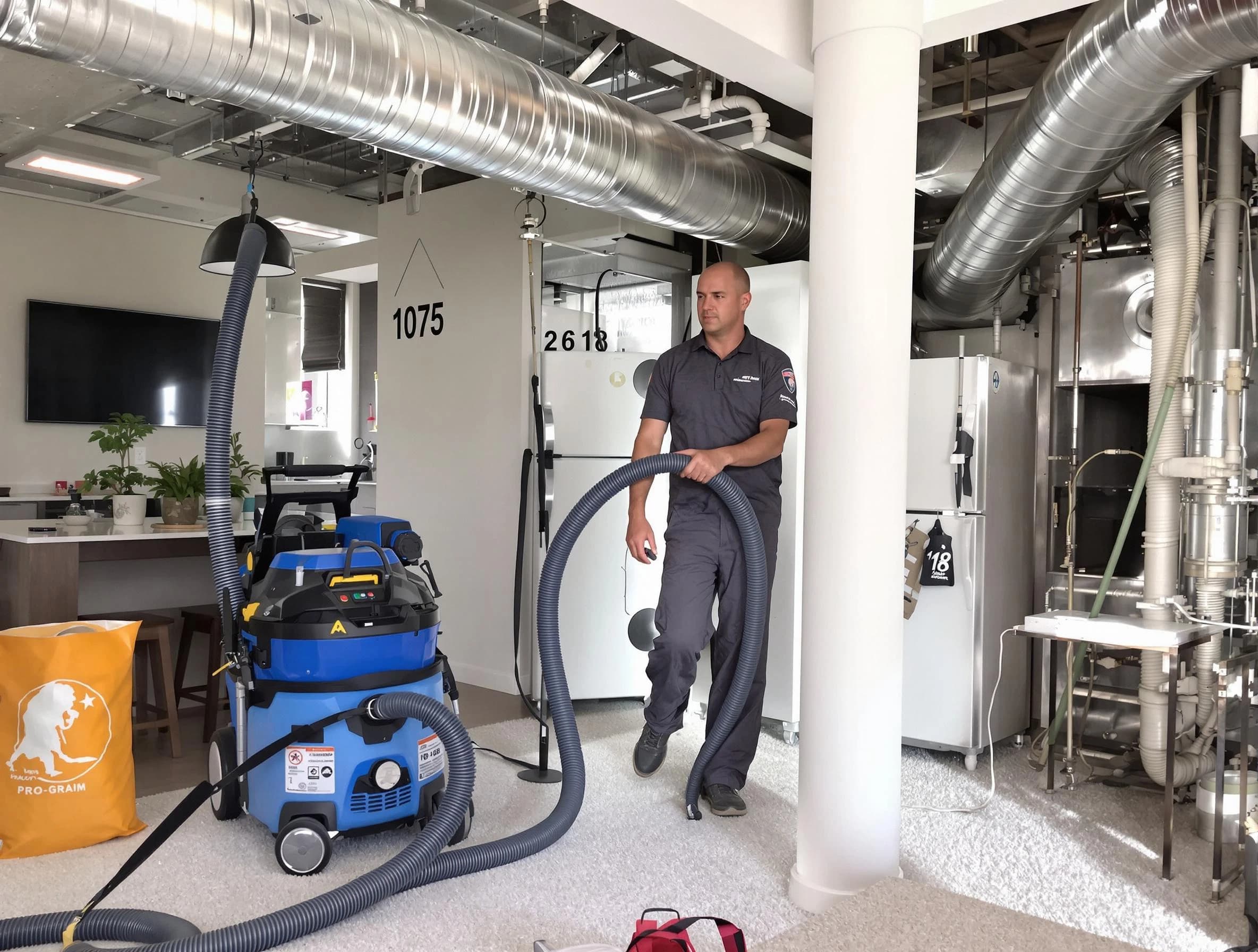 Pleasant Grove Air Duct Cleaning expert performing detailed indoor duct cleaning for improved air quality in Pleasant Grove