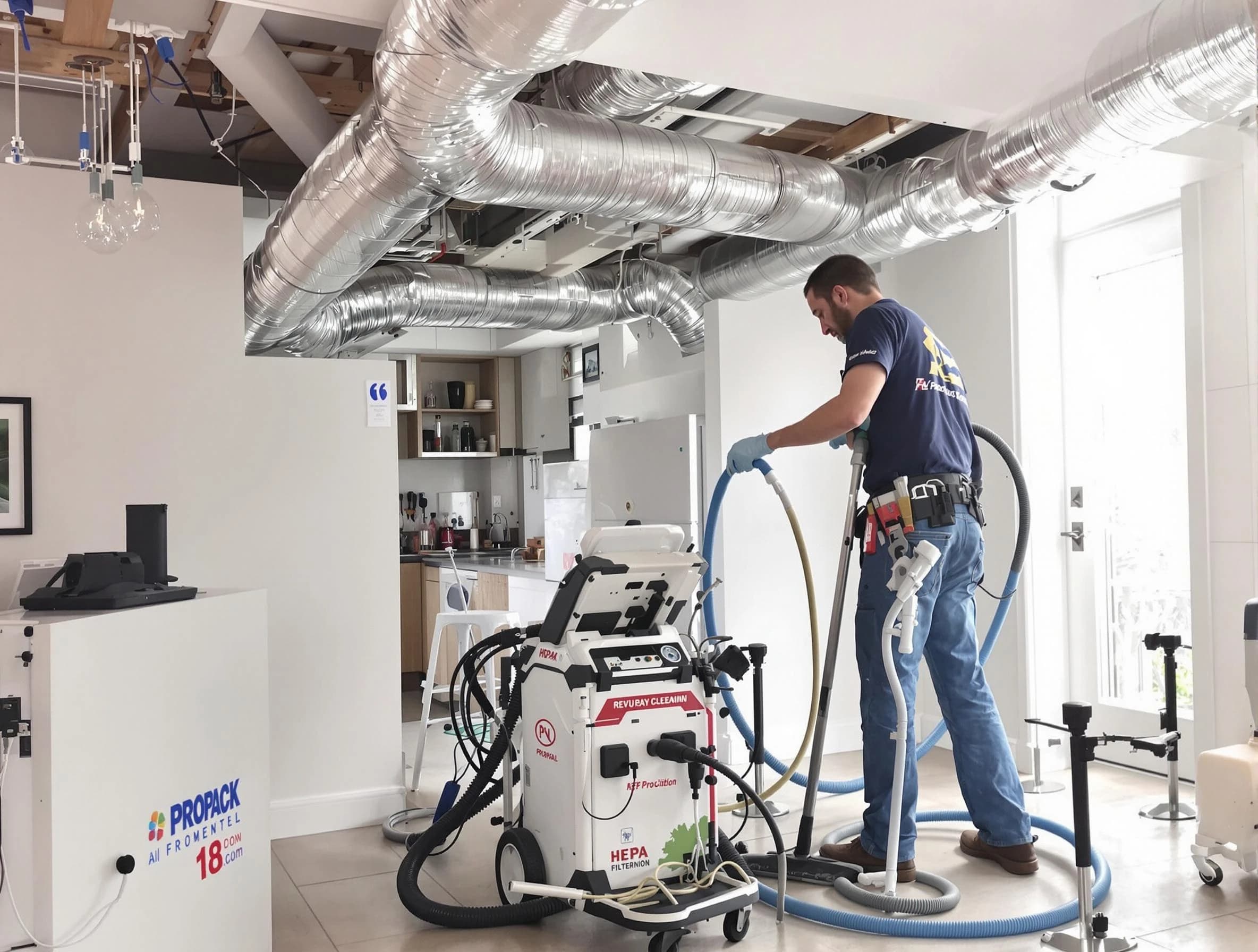 Pleasant Grove Air Duct Cleaning technician performing advanced pure duct cleaning with specialized equipment in Pleasant Grove