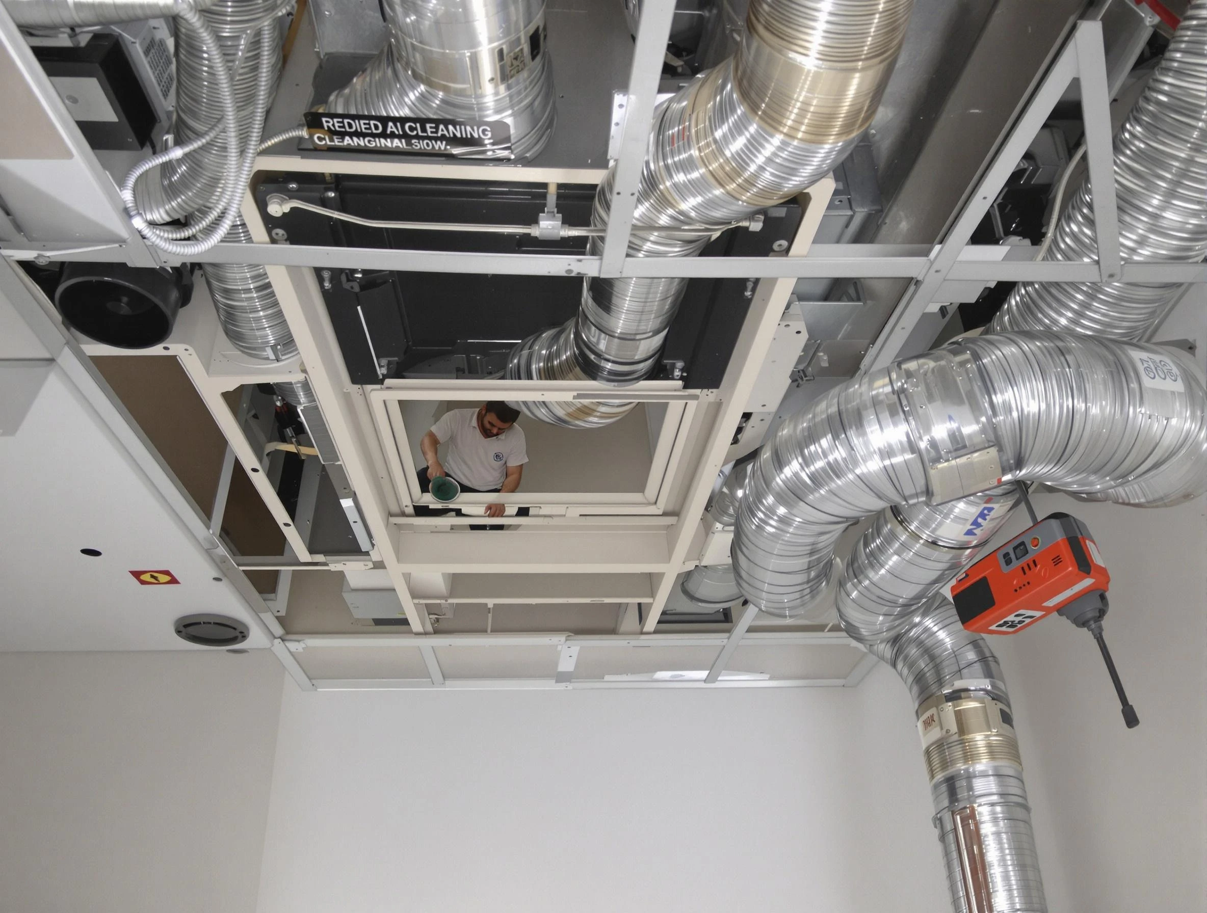 Pleasant Grove Air Duct Cleaning technician performing detailed central duct system cleaning in Pleasant Grove